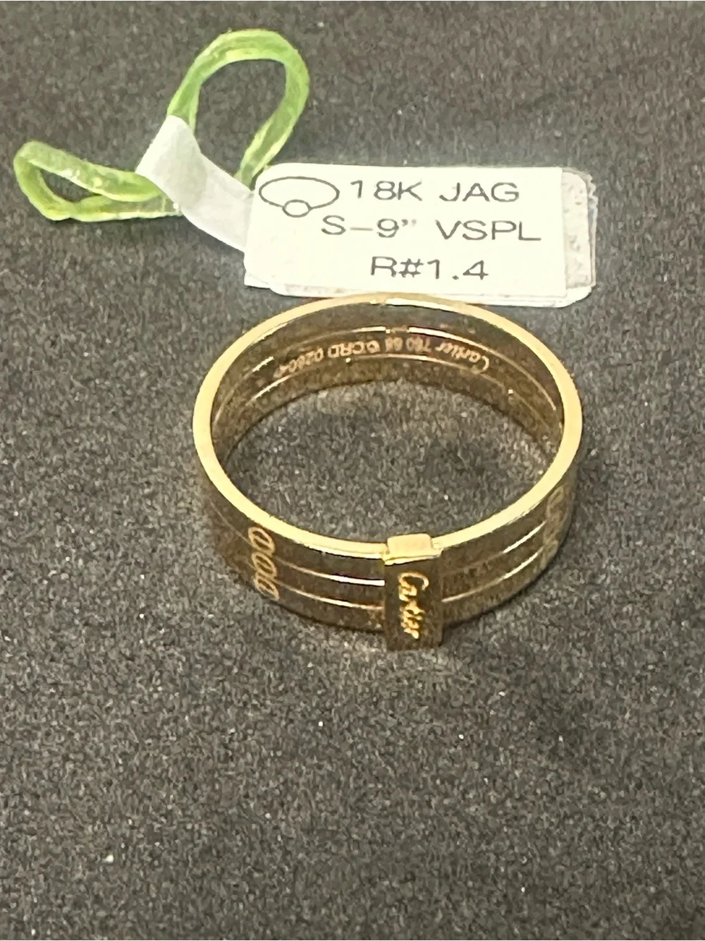 18K Japan Gold Ring Size 9